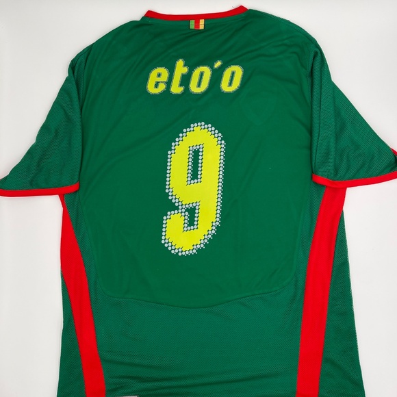 Eto'o #9 Cameroon 2008/2009 Home ORIGINAL Puma Soccer Jersey (L) - Picture 1 of 9